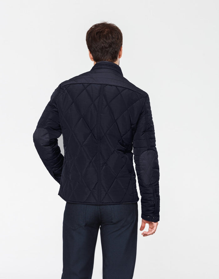 izac Blouson surchemise bi-matiere marine