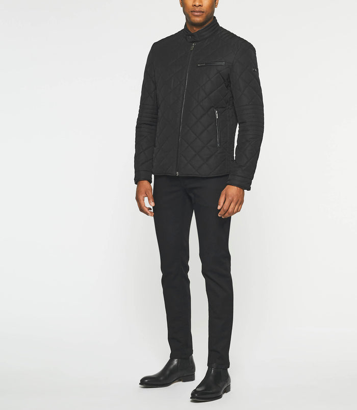 izac Blouson surchemise matelassé noir MADDISON