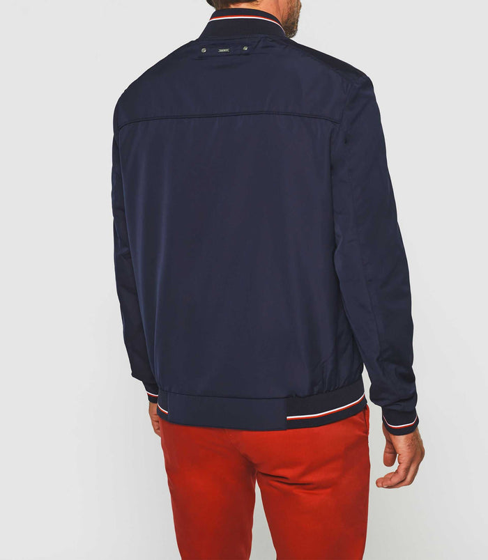 Izac Blouson Teddy Bi-matière Marine "Rufino"