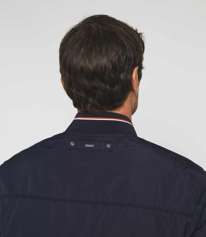 Izac Blouson Teddy Bi-matière Marine "Rufino"