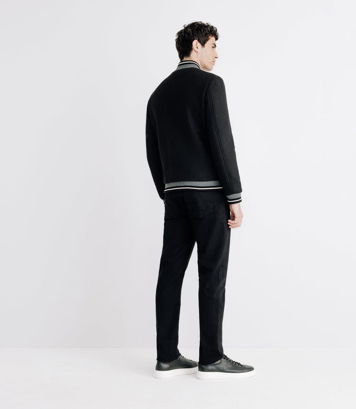 Izac Blouson Teddy En Laine Noir