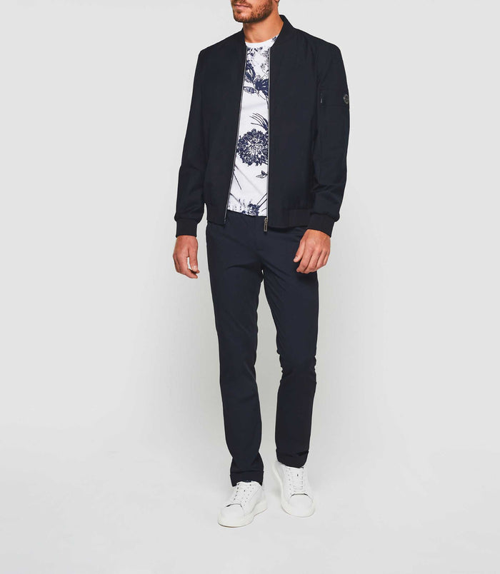 Izac Blouson Teddy Léger Marine "Roger"