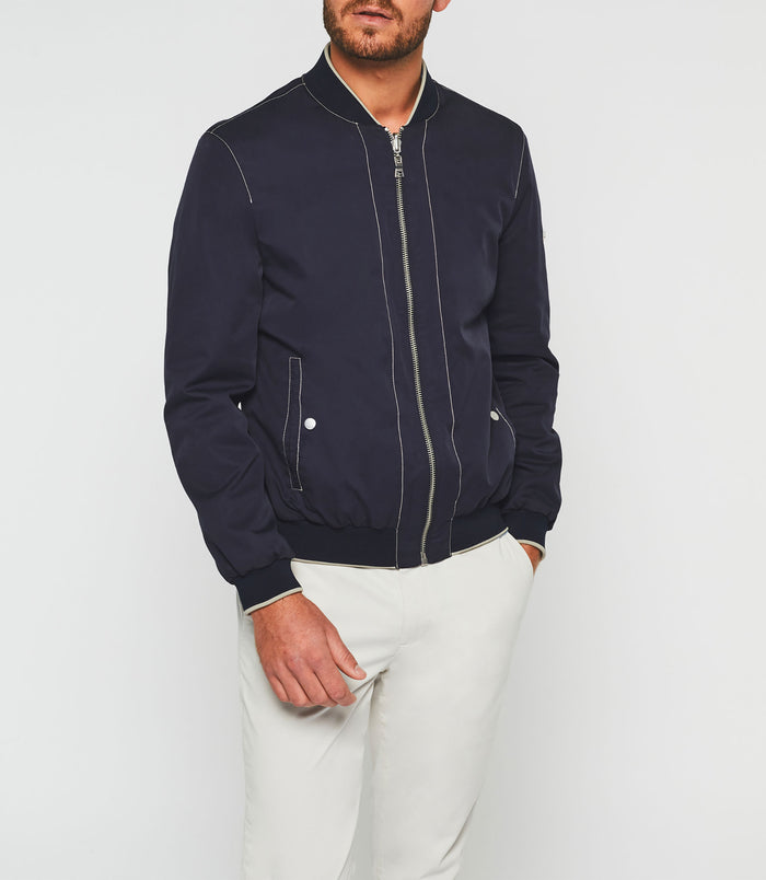 Izac Blouson Teddy Léger Marine "Ron"