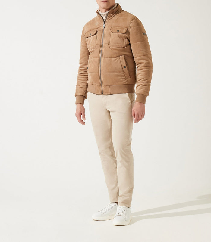Izac Blouson Teddy Matelasse Beige MEMPHIS