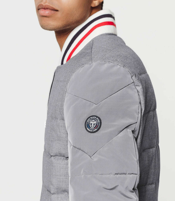 Izac Blouson Teddy Matelassé Gris
