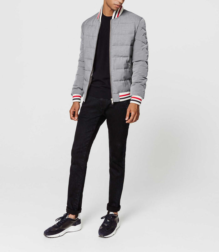 Izac Blouson Teddy Matelassé Gris