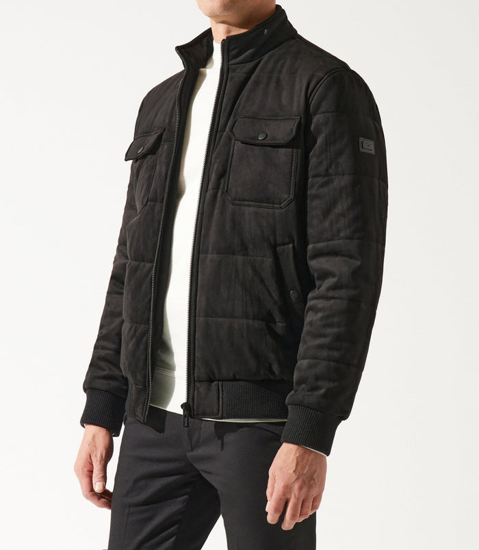 Izac Blouson Teddy Matelassé Noir MEMPHIS