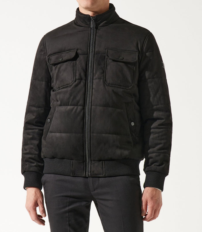 Izac Blouson Teddy Matelassé Noir MEMPHIS