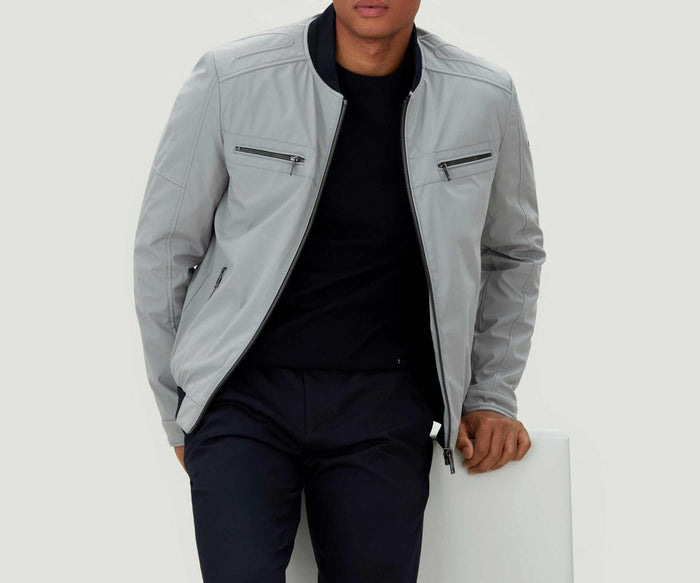 izac Blouson teddy sport gris clair "Timbre"