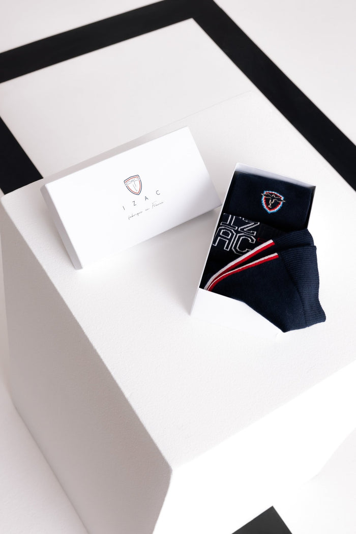 Izac Boite De 3 Chaussettes Marine