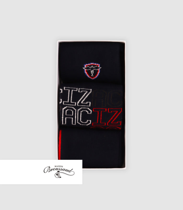 izac Boite de 3 chaussettes marine