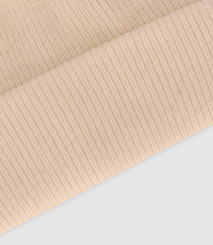 Izac Bonnet En Maille Avec Revers écru