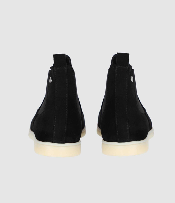 Izac Bottines élastiques En Suede Noir OMAHA