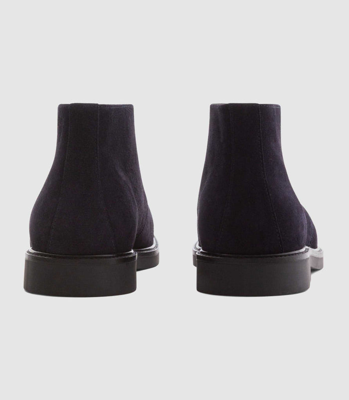 Izac Bottines En Cuir Suède Marine "Celil"