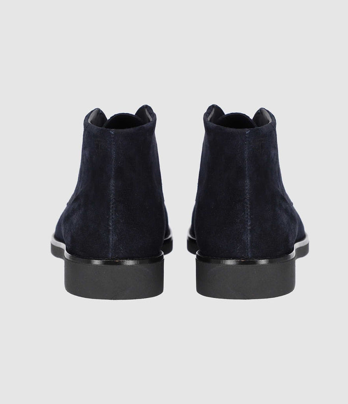 Izac Bottines Suède à Lacets Marine ODESSA