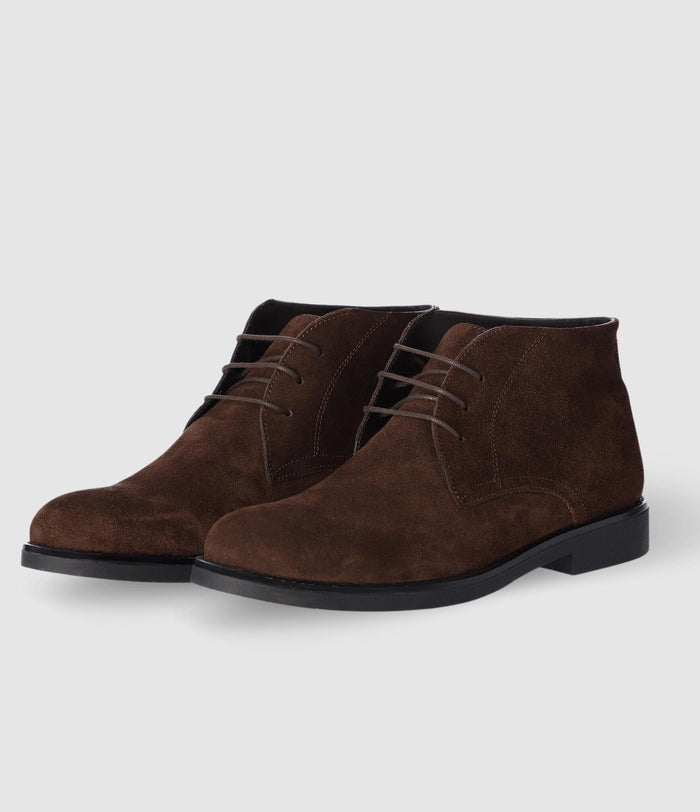 Izac Bottines Suede à Lacets Marron ODESSA