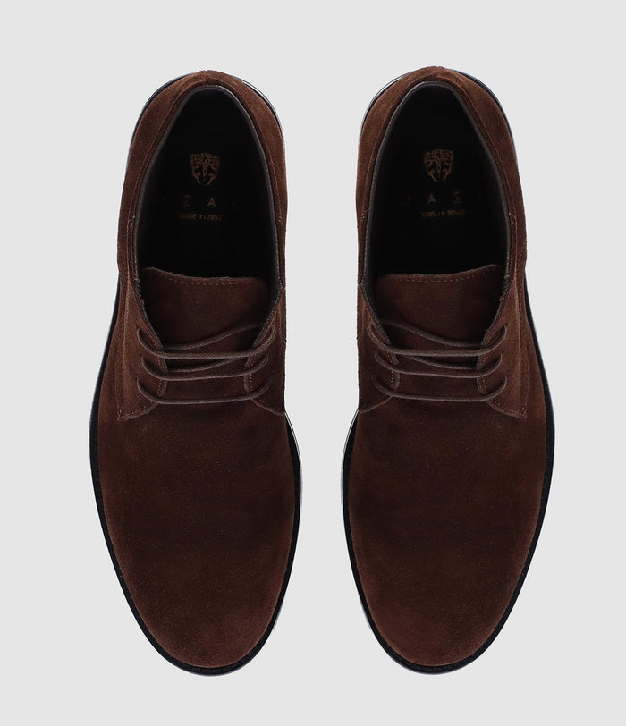 Izac Bottines Suede à Lacets Marron ODESSA