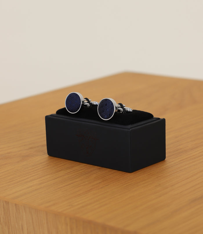Izac Boutons De Manchette Losange Marine