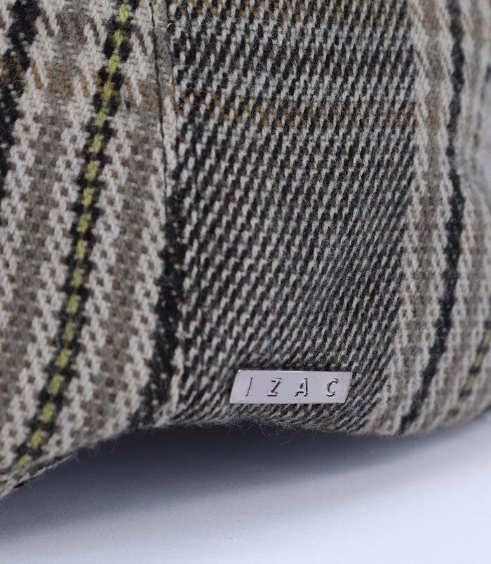 Izac Casquette à Carreaux Beige