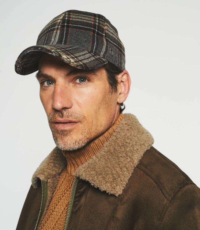 Izac Casquette à Carreaux Gris Beige YEZY