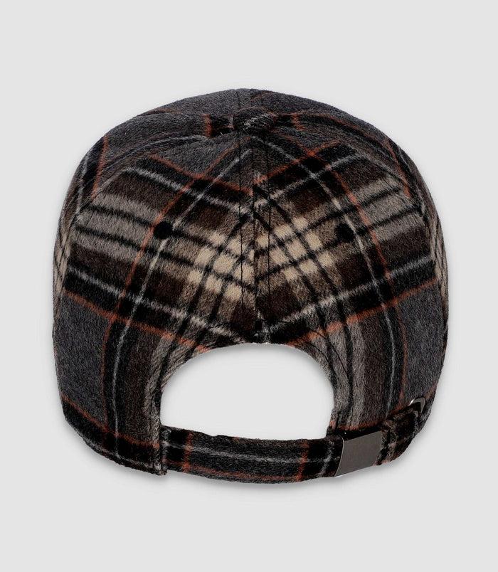 Izac Casquette à Carreaux Gris Beige YEZY