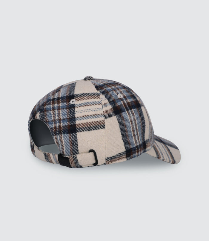 Izac Casquette En Tissu à Carreaux écrue