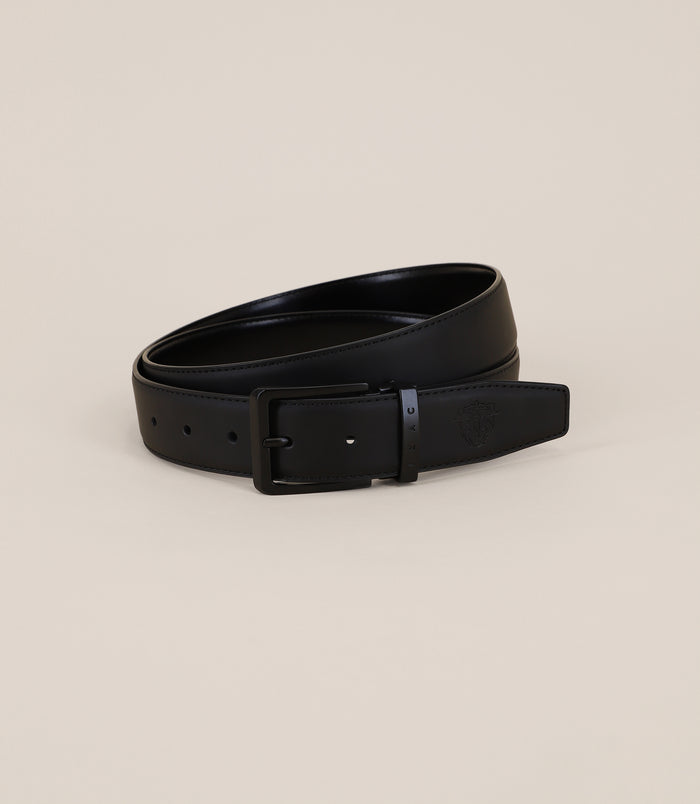 Izac Ceinture 100% Cuir Ajustable Noire