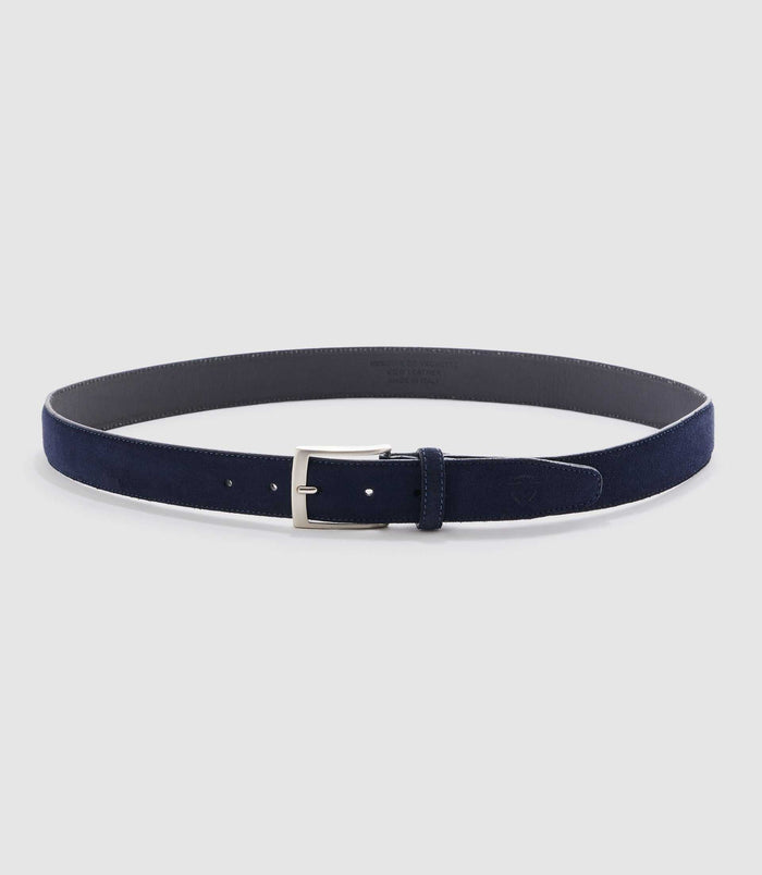 Izac Ceinture 35mm Ajustable En Cuir Marine NANDO