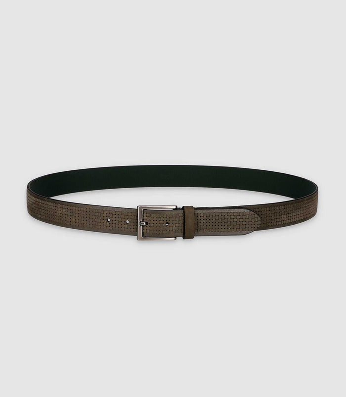 Izac Ceinture 35mm En Cuir Kaki CRAIE