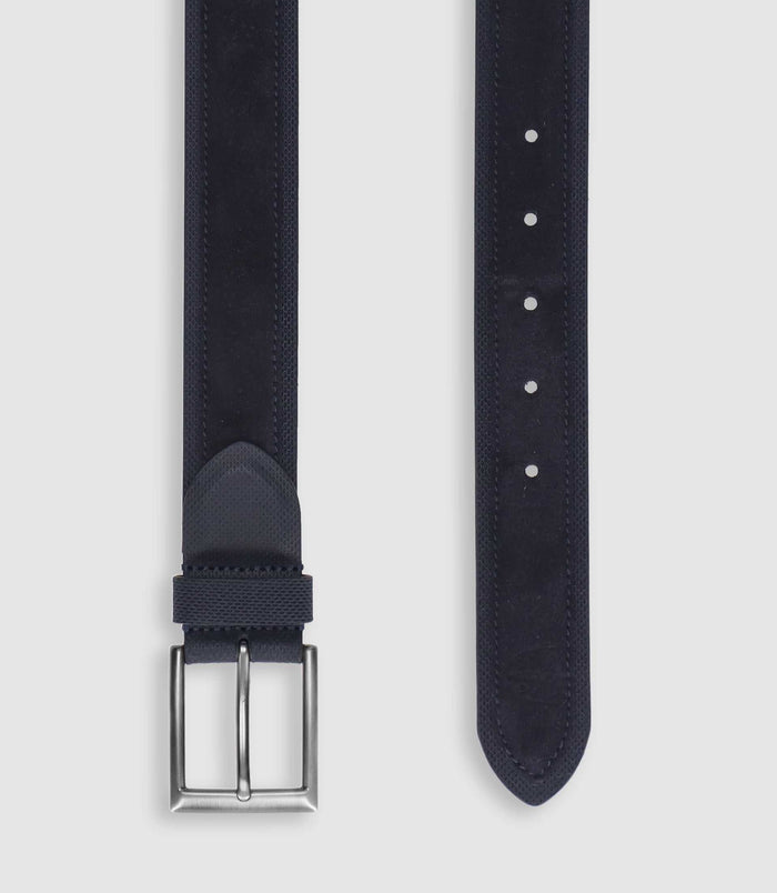 Izac Ceinture 35mm En Cuir Marine CYANG