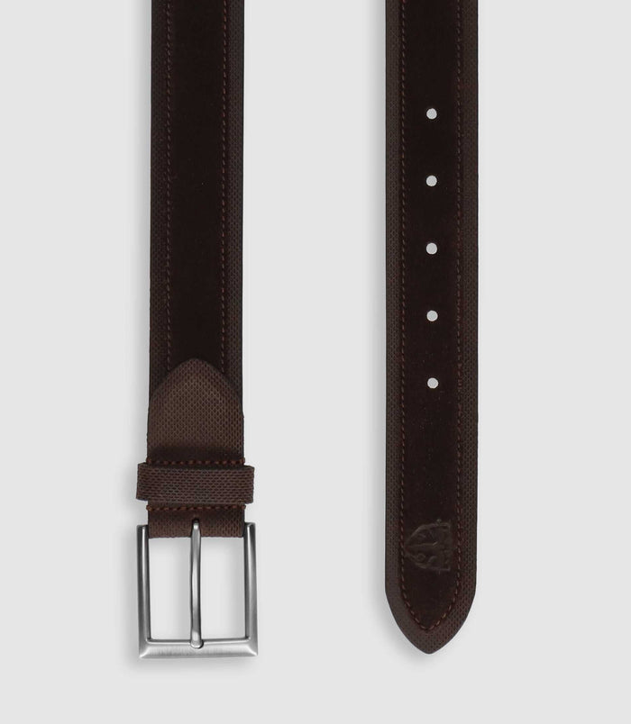 Izac Ceinture 35mm En Cuir Marron CYANG