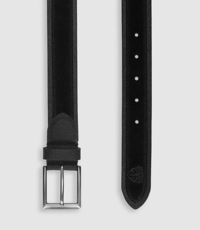 Izac Ceinture 35mm En Cuir Noir CYANG