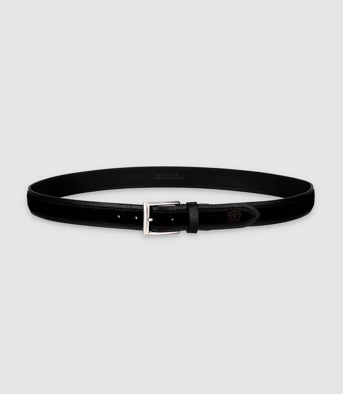 izac Ceinture 35mm en cuir noir CYANG