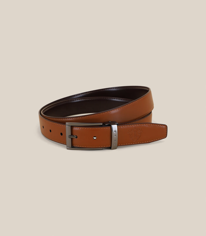 Izac Ceinture à Boucle Marron Et Noire
