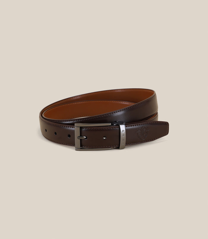 izac Ceinture à boucle marron et noire