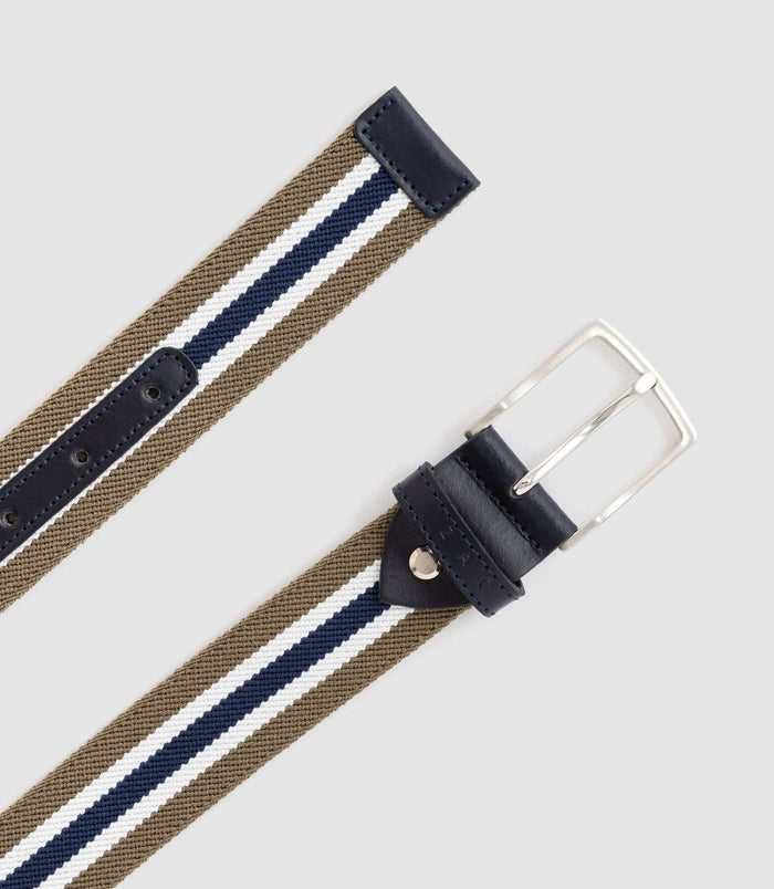 izac Ceinture ajustable casual kaki-marine "Rapide"