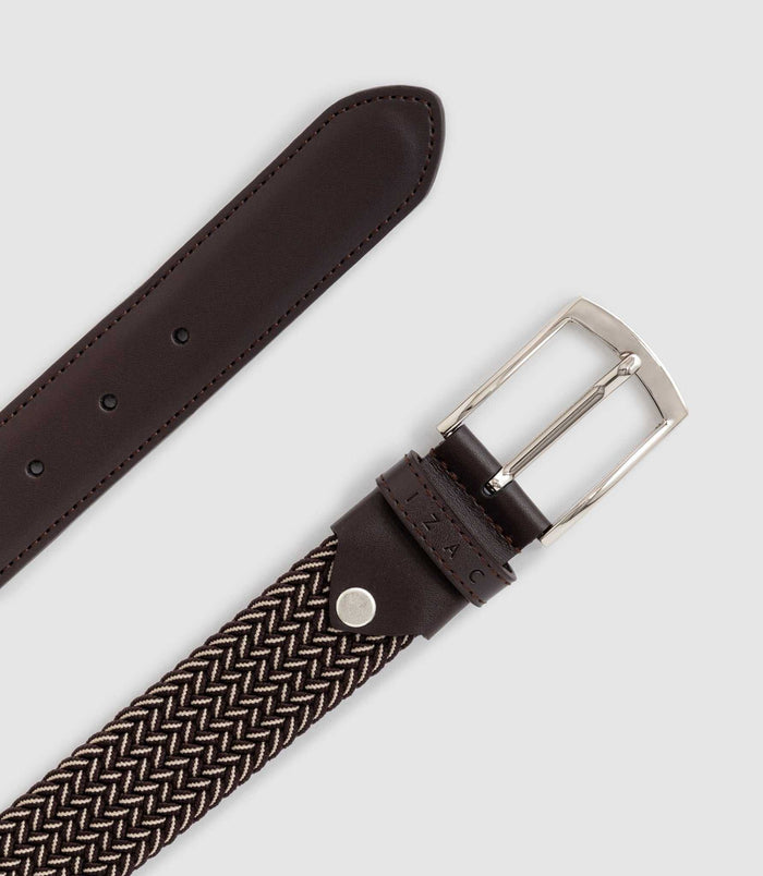 izac Ceinture ajustable casual marron-beige "Rewind"