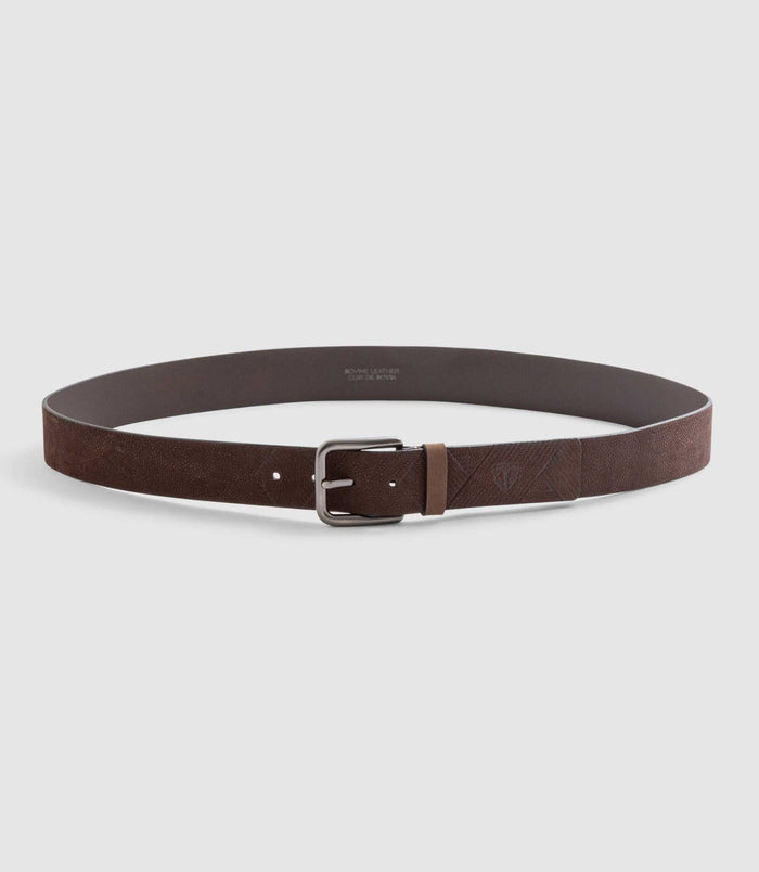 izac Ceinture ajustable en cuir marron "Xora"