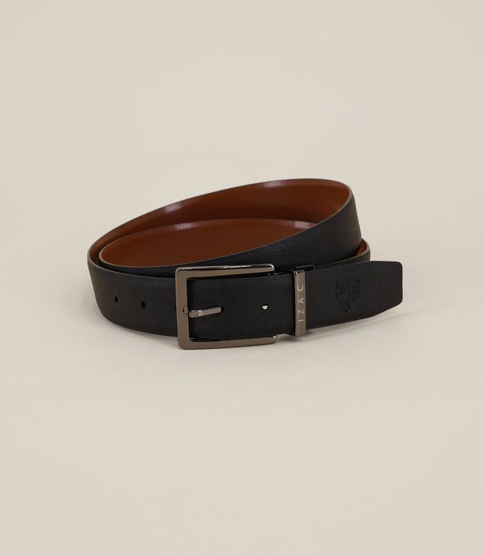izac Ceinture avec sangle en cuir noire