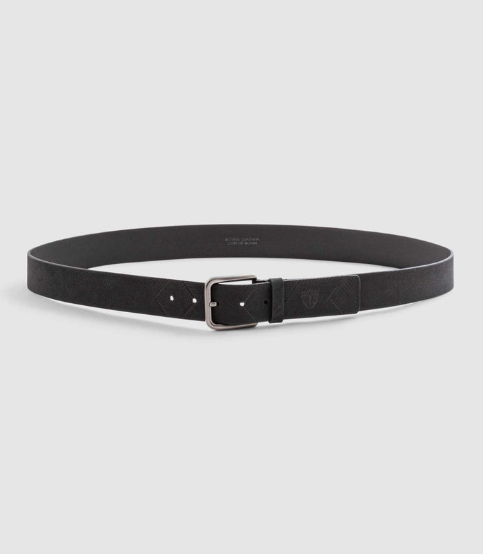 izac Ceinture en cuir noir 40mm "Xora"