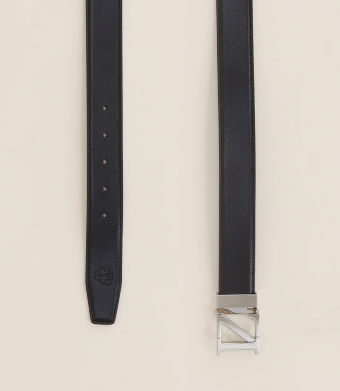 Izac Ceinture Réversible Ajustable Noire