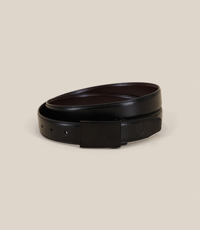 izac Ceinture réversible ajustable noire