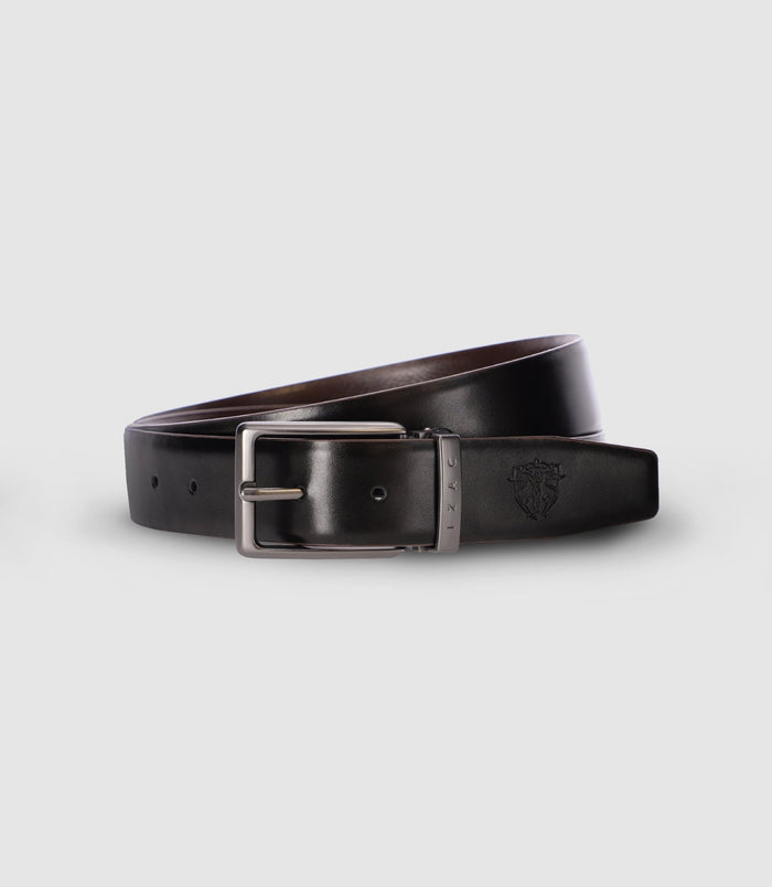 izac Ceinture réversible ajustable noire