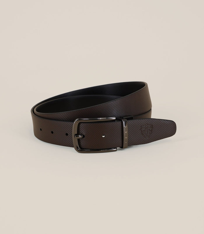 Izac Ceinture Réversible En Cuir Noire