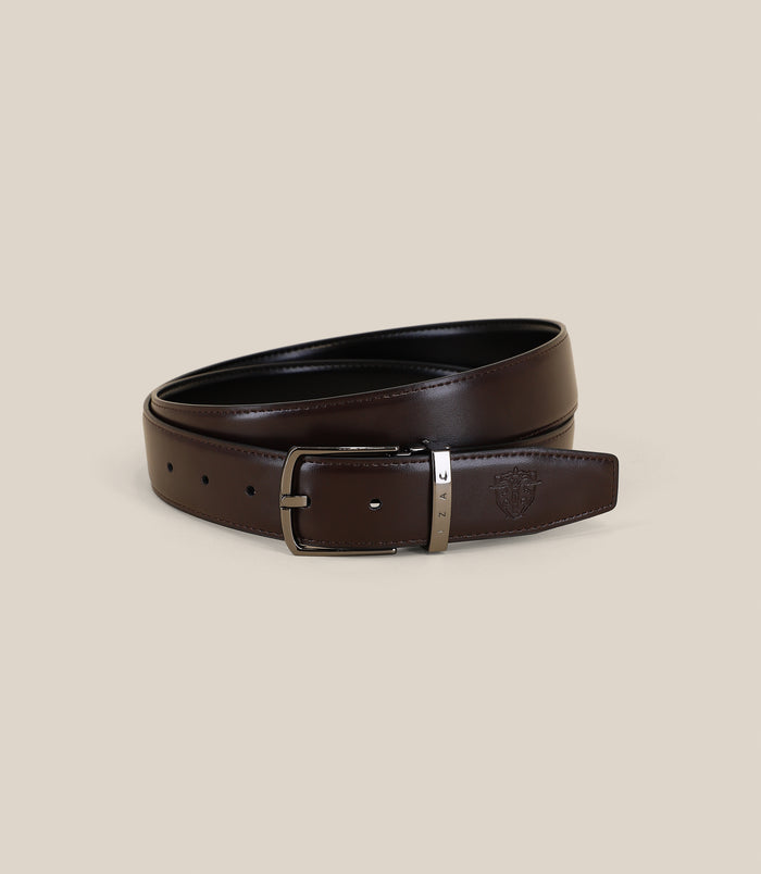 Izac Ceinture Réversible Noire Et Marron