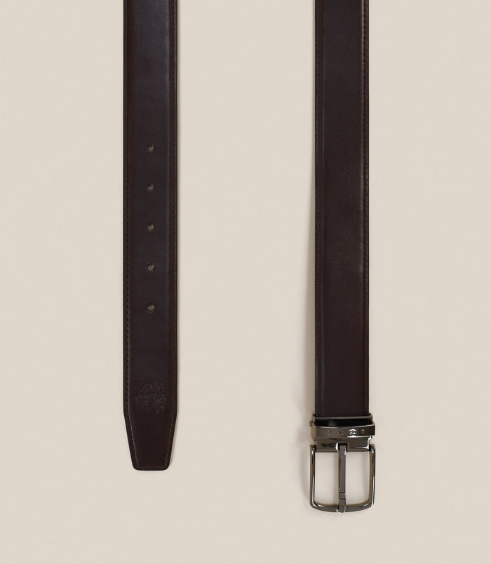 Izac Ceinture Réversible Noire Et Marron