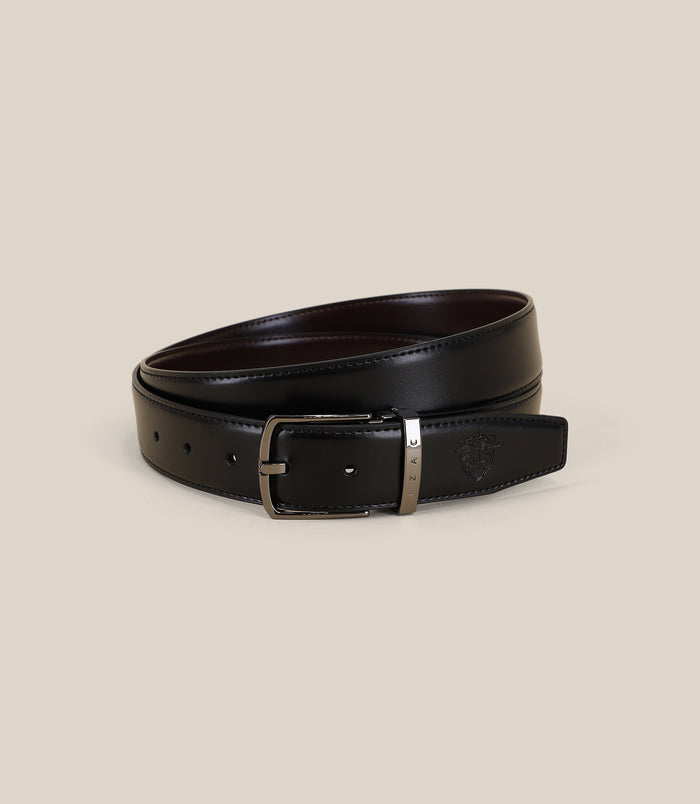 izac Ceinture réversible noire et marron