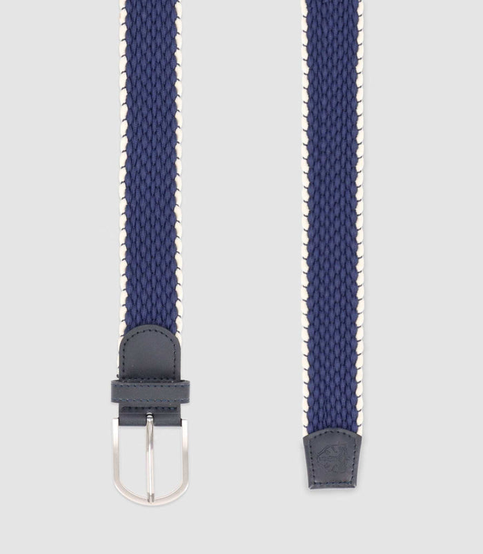 Izac Ceinture Tressée Et Ajustable Marine