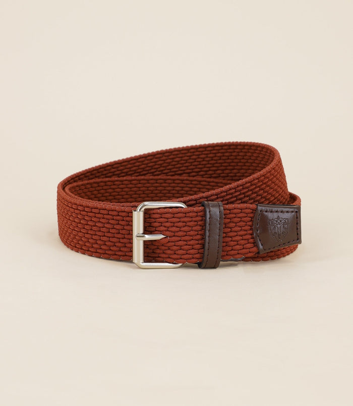 izac Ceinture tressée orange foncé