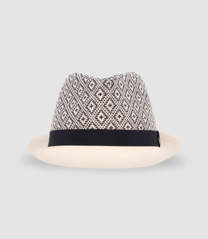 izac Chapeau à motifs marine